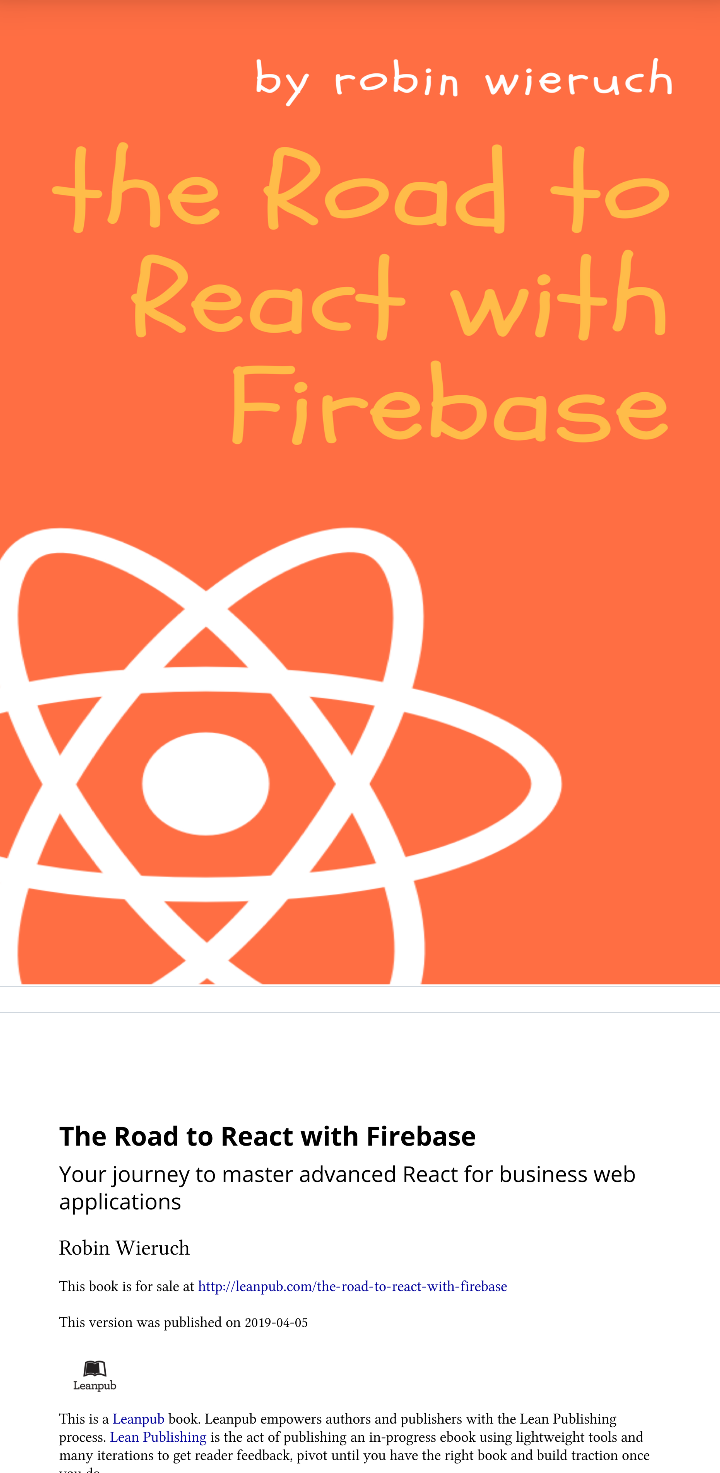 The Road to React with Firebase